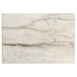 Eisen Updated Traditional Cream Marble Bronze Metal Nightstand|