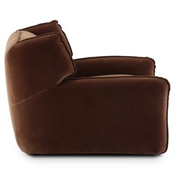 Garland Modern Classic Brown Velvet Performance Swivel Wing Chair|