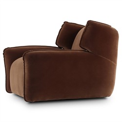 Garland Modern Classic Brown Velvet Performance Swivel Wing Chair|