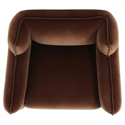 Garland Modern Classic Brown Velvet Performance Swivel Wing Chair|