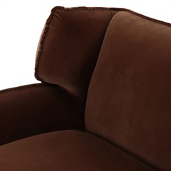 Garland Modern Classic Brown Velvet Performance Swivel Wing Chair|