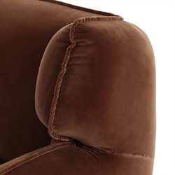 Garland Modern Classic Brown Velvet Performance Swivel Wing Chair|