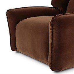 Garland Modern Classic Brown Velvet Performance Swivel Wing Chair|