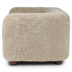 Jessie Modern Classic Beige Shearling Sofa - 84"|