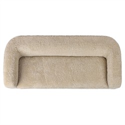 Jessie Modern Classic Beige Shearling Sofa - 84"|