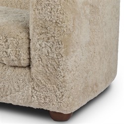 Jessie Modern Classic Beige Shearling Sofa - 84"|