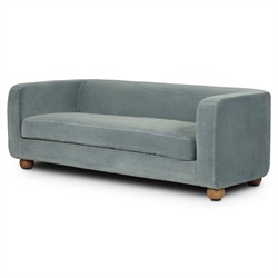 Jessie Modern Classic Teal Velvet Performance Sofa - 84"|