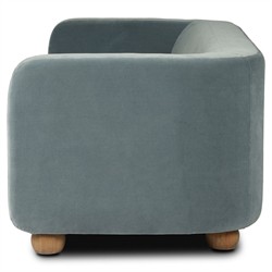 Jessie Modern Classic Teal Velvet Performance Sofa - 84"|