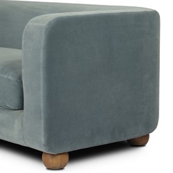 Jessie Modern Classic Teal Velvet Performance Sofa - 84"|