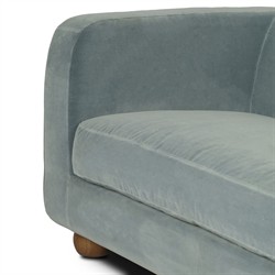 Jessie Modern Classic Teal Velvet Performance Sofa - 84"|