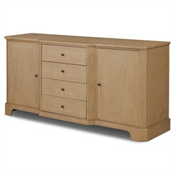 Gladys Updated Traditional Light Wash Oak Media Cabinet - 72"|