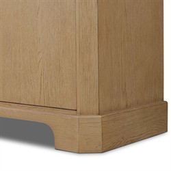 Gladys Updated Traditional Light Wash Oak Media Cabinet - 72"|