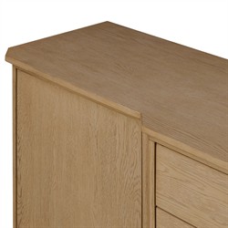 Gladys Updated Traditional Light Wash Oak Media Cabinet - 72"|