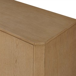 Gladys Updated Traditional Light Wash Oak Media Cabinet - 72"|
