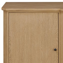 Gladys Updated Traditional Light Wash Oak Media Cabinet - 72"|