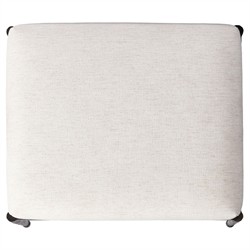 Jane Updated Traditional Cream Crypton Bronze Iron Rectangular Stool|