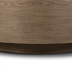 Kafta Rustic Lodge Natural Oak Oval Coffee Table|