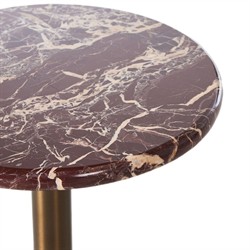 Reeves Modern Classic Garnet Marble Round Drink Table|