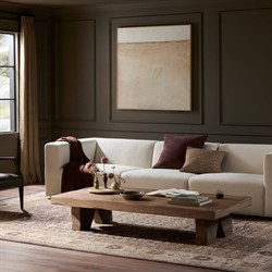 Reid Rustic Lodge Worn Brown Acacia Wood Rectangular Coffee Table|