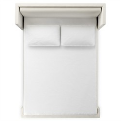 Sophia Modern Classic Cream Boucle Wingback Bed - Queen|