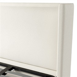 Sophia Modern Classic Cream Boucle Wingback Bed - Queen|