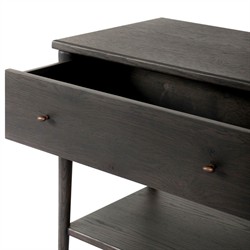 Lizzy Smoked Black Oak Nightstand|