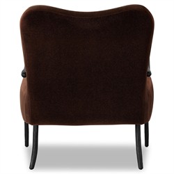 Tarah Monte Chocolate Velvet Arm Chair|