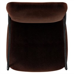 Tarah Monte Chocolate Velvet Arm Chair|