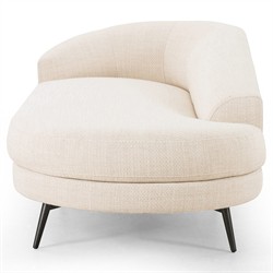 Carmela Modern Classic Cream Performance Chaise Lounge - Left Arm Facing|