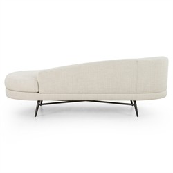 Carmela Modern Classic Cream Performance Chaise Lounge - Left Arm Facing|