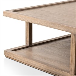 Cally Modern Classic Natural Oak Square Coffee Table|