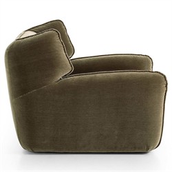 Garland Modern Classic Olive Green Velvet Swivel Wing Chair|