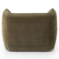 Garland Modern Classic Olive Green Velvet Swivel Wing Chair|