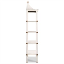 Mindy Modern Classic White Dove Wood Pagoda Etagere|