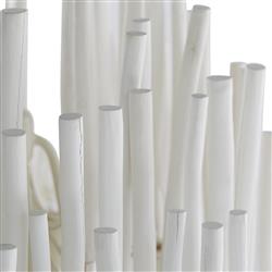 Arteriors Tilda Modern Classic White Wood Iron Frame Chandelier - Small|