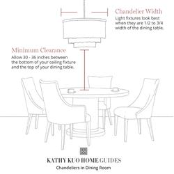 Arteriors Tilda Modern Classic White Wood Iron Frame Chandelier - Small|