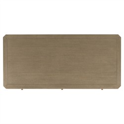 Livingston French Country Vintage Brown Oak Writing Table|