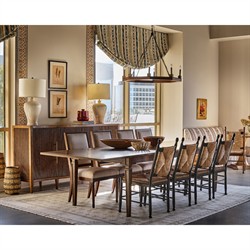 Alexander Updated Traditional Cream Linen Brown Wood Dining Chair|