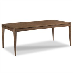 Laramie Modern Classic Brown Wood Extendable Rectangular Dining Table - 78-122"|