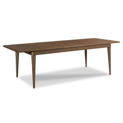 Laramie Modern Classic Brown Wood Extendable Rectangular Dining Table - 78-122"|