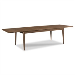 Laramie Modern Classic Brown Wood Extendable Rectangular Dining Table - 78-122"|