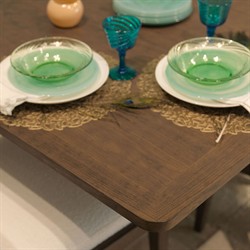 Laramie Modern Classic Brown Wood Extendable Rectangular Dining Table - 78-122"|