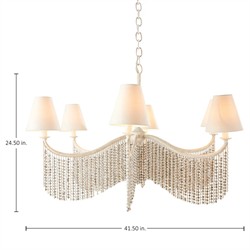 chandelierデスク Halifax Updated Traditional White Coco Beaded Chandelier Medium