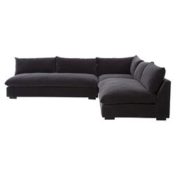 Cee Modern Classic Grey Performance 3 Piece Sectional - 112"Wx112"D|