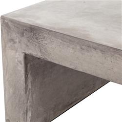 Tricia Industrial Loft Grey Concrete Rectangular Outdoor Coffee Table|