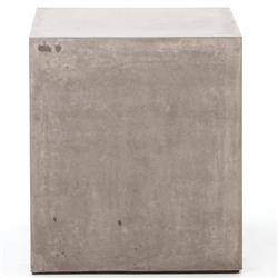Tricia Industrial Loft Grey Concrete Rectangular Outdoor Side Table|