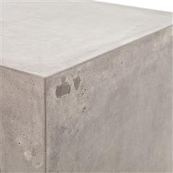Tricia Industrial Loft Grey Concrete Rectangular Outdoor Side Table|