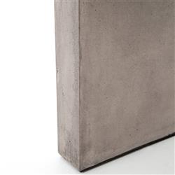 Tricia Industrial Loft Grey Concrete Rectangular Outdoor Side Table|