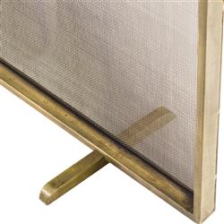 Gita Classic Simple Iron Fireplace Screen - Gold|