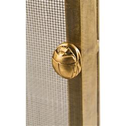 Gita Classic Simple Iron Fireplace Screen - Gold|